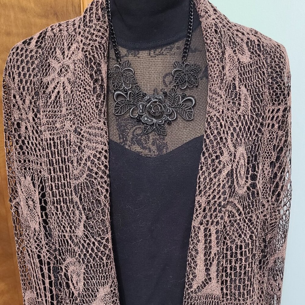 Exquisite Lace Cardigan by Keren Hart, XL